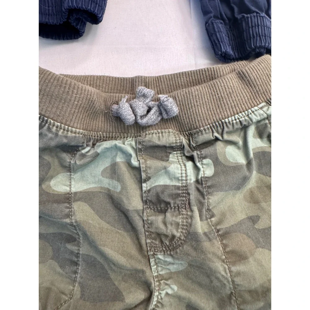 Boys 3T Pants Bundle Carters Camo Okie Dokie Navy Spiderweb Joggers Lot of 4